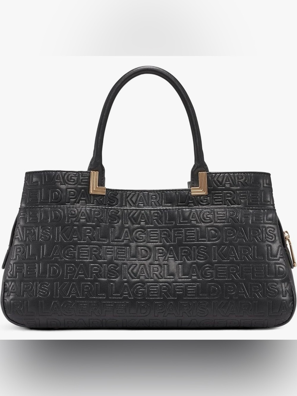 Karl Lagerfeld Meribel Leather Satchel with Adjustable Strap in Black EUC - Picture 2 of 16